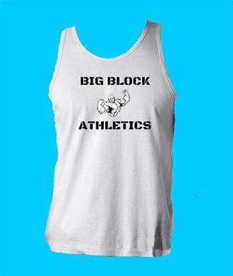 Big Block Athletics white tank tops